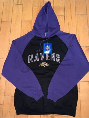 Reebok Baltimore Ravens Purple and Black Pullover Hoodie